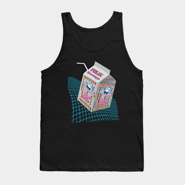 Felix the Cat Vaporwave Anime Felix Cat Katakana Otaku Aesthetic Carton Tank Top by VogueTime